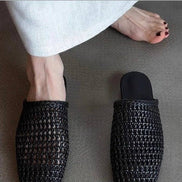 Woven Slip-On Summer Mules