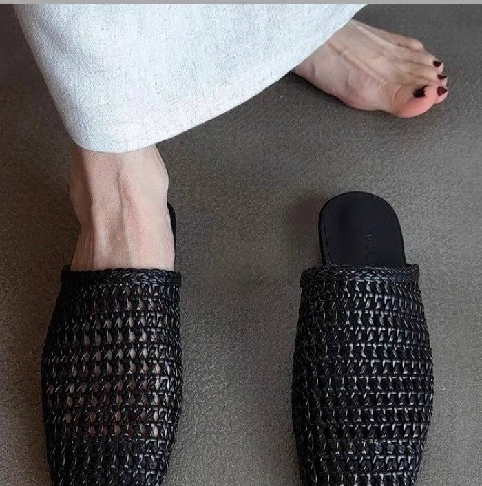 Woven Slip-On Summer Mules
