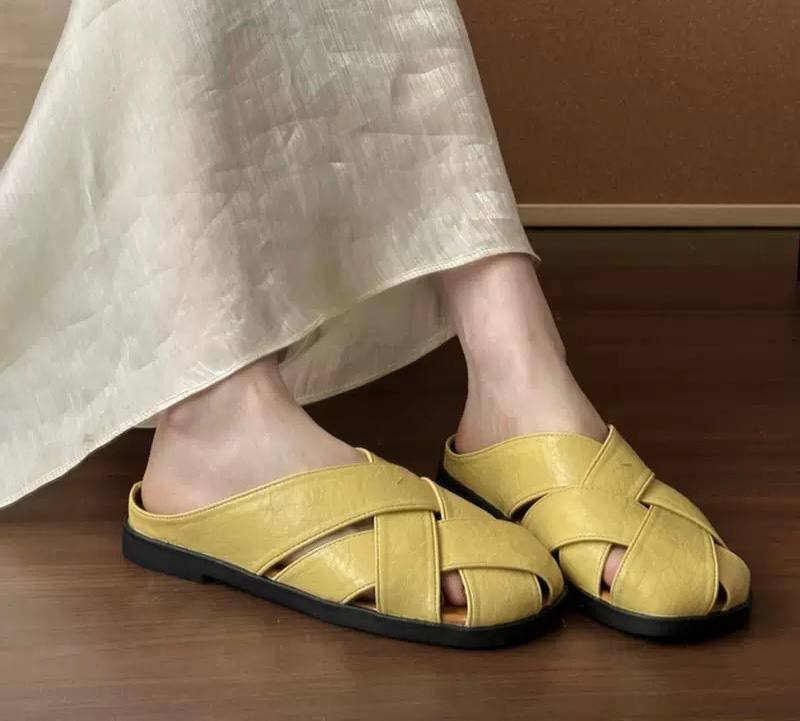 Casual Cross-Strap Slip-On Flats