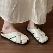 Casual Cross-Strap Slip-On Flats