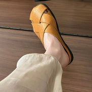 Casual Cross-Strap Slip-On Flats