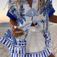 Summer Printed Two-Piece Set