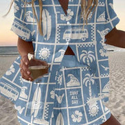 Summer Printed Two-Piece Set