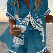 Summer Printed Two-Piece Set