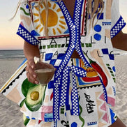 Summer Printed Two-Piece Set