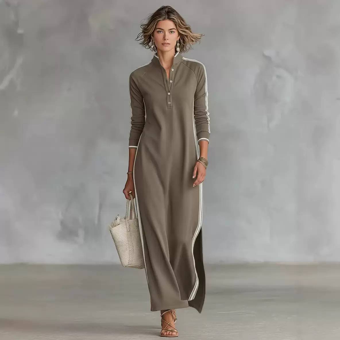Minimal Long Sleeve Maxi Dress