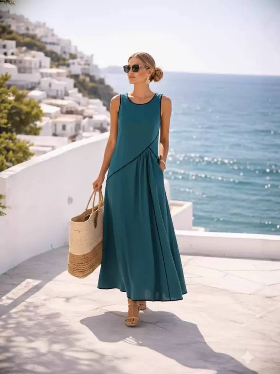 Chic Summer Flow Midi Dress