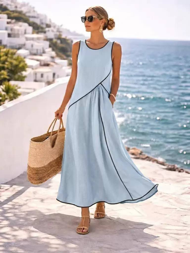 Chic Summer Flow Midi Dress