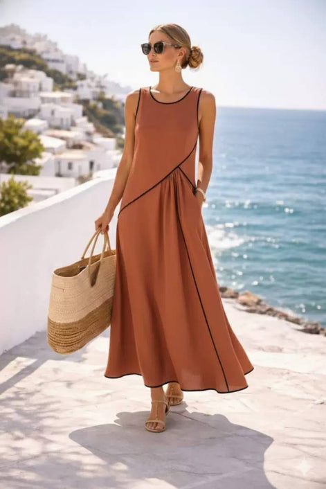 Chic Summer Flow Midi Dress