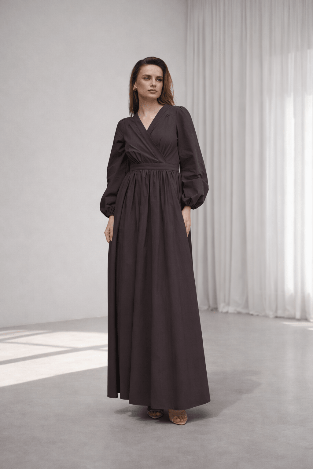 After Glow Cotton Wrap Dress