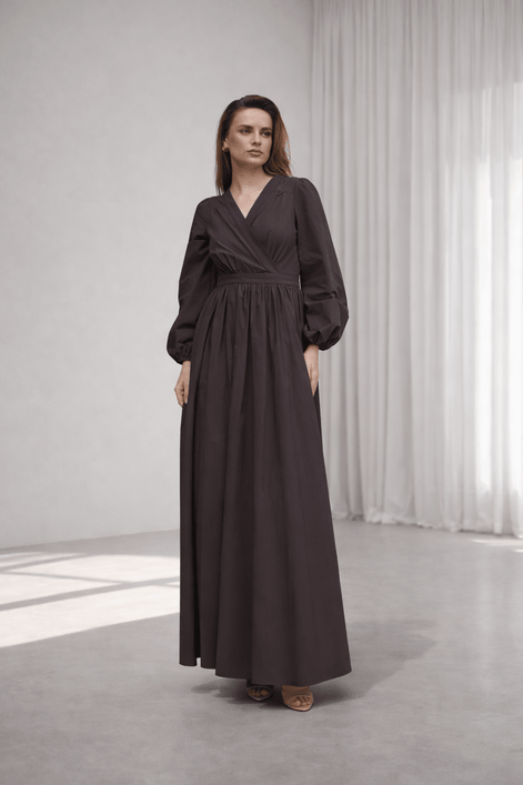 After Glow Cotton Wrap Dress