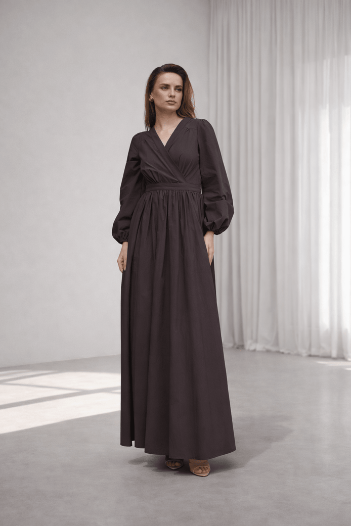 After Glow Cotton Wrap Dress