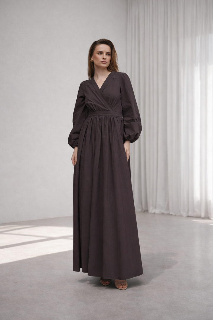 After Glow Cotton Wrap Dress