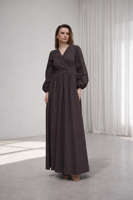 After Glow Cotton Wrap Dress