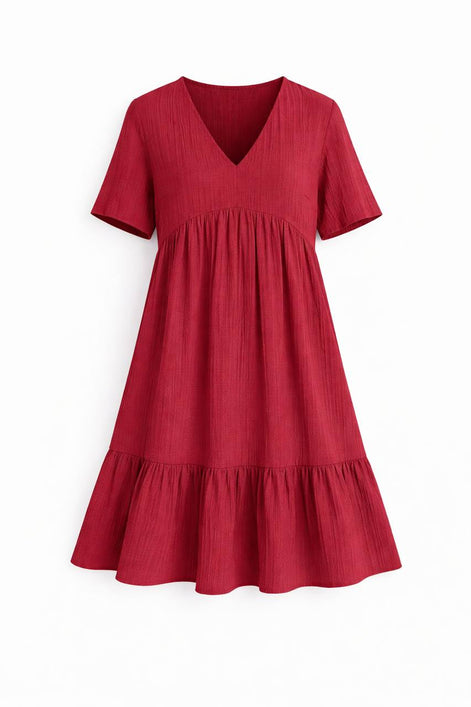 Feminine Tiered Mini Dress