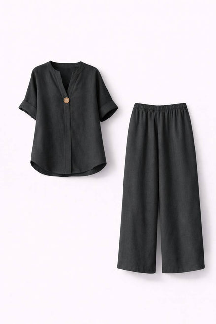Loose Linen Two-Piece Set