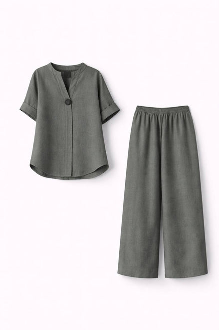 Loose Linen Two-Piece Set