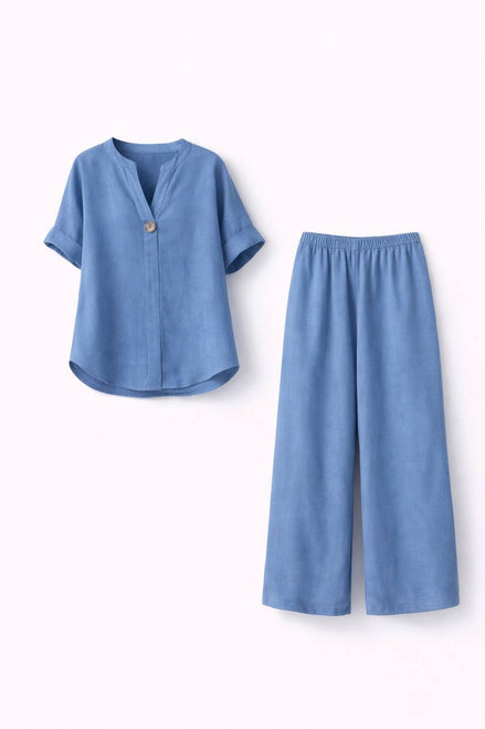 Loose Linen Two-Piece Set