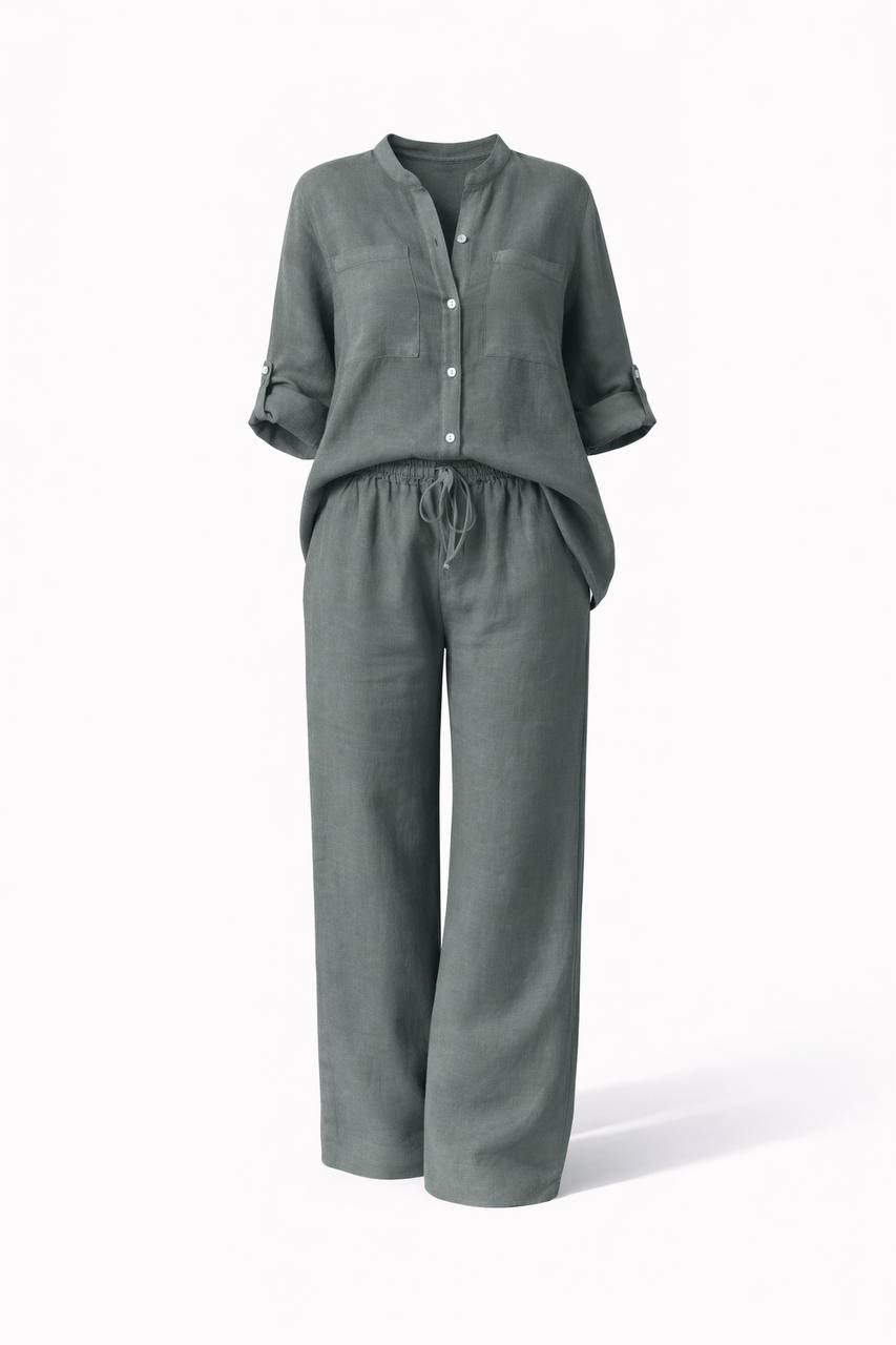 Casual Linen Two-Piece Set