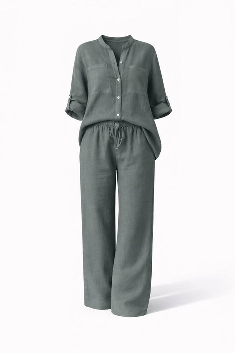 Casual Linen Two-Piece Set