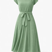 Elegant Pleated Midi Dress