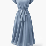 Elegant Pleated Midi Dress