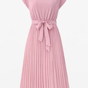 Elegant Pleated Midi Dress