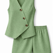 Sleeveless Two-Piece Set