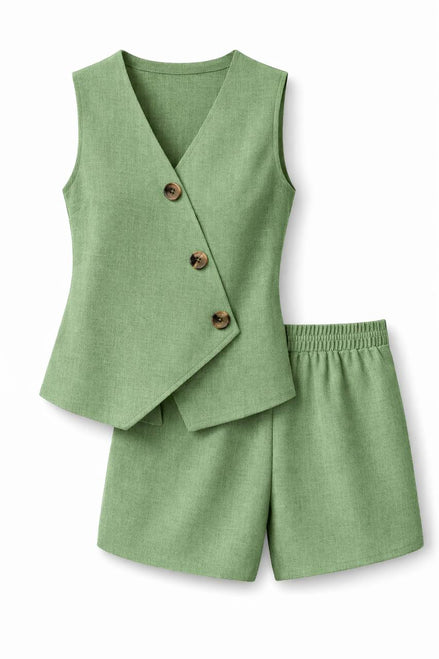 Sleeveless Two-Piece Set