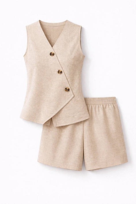 Sleeveless Two-Piece Set