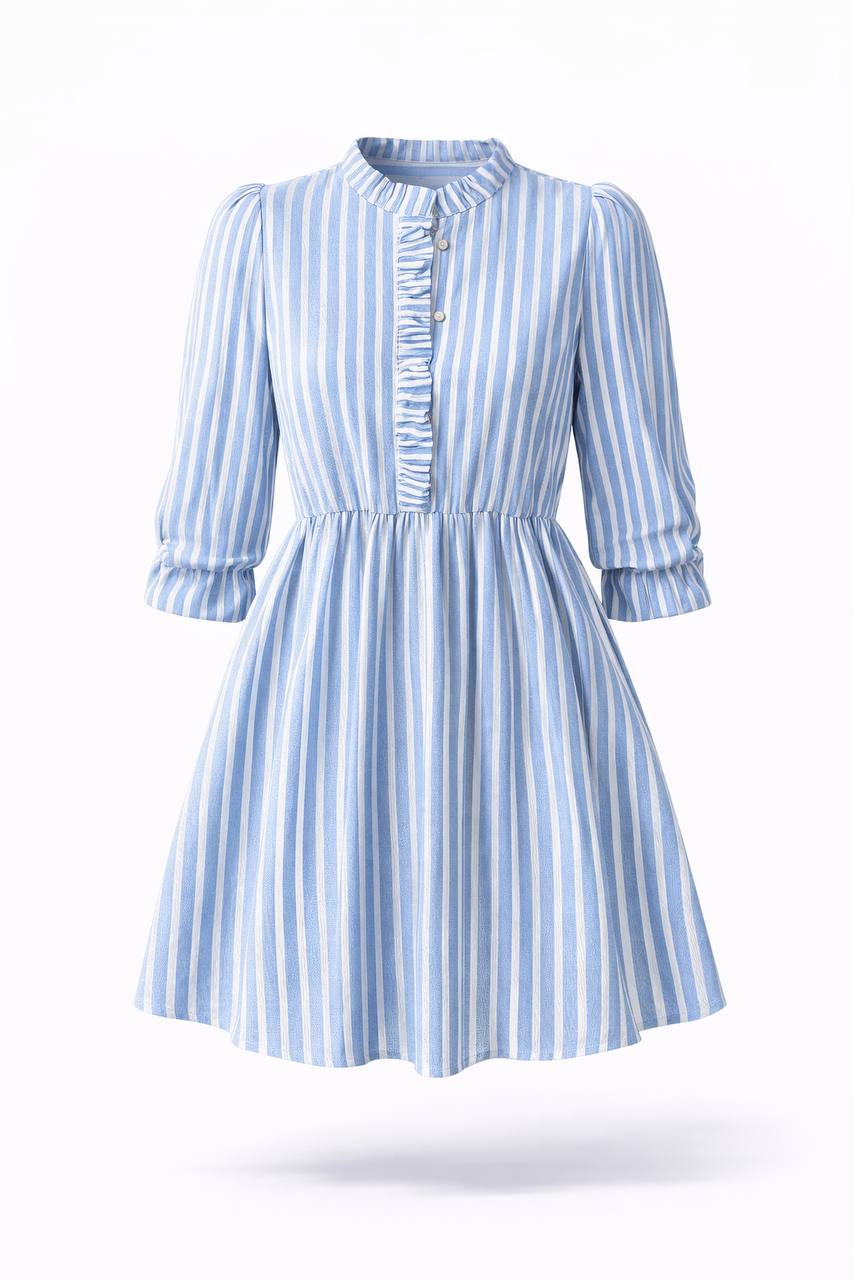 Striped Feminine Casual Dress