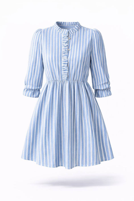 Striped Feminine Casual Dress