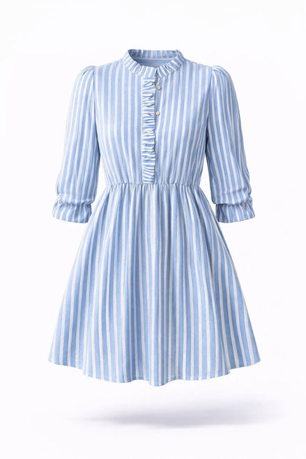 Striped Feminine Casual Dress