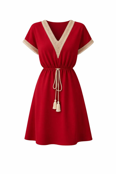 V-Neck Casual Dress