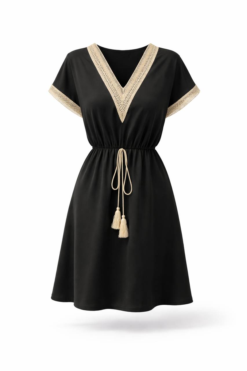 V-Neck Casual Dress