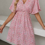 Delicate Floral Print Casual Dress