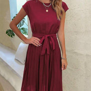 Elegant Pleated Midi Dress