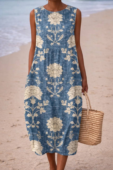 Soft Wave Sleeveless Dress