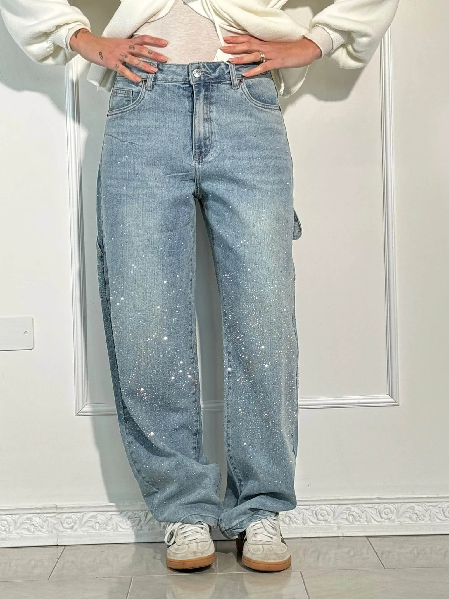 Balloon Carpenter Jeans – Crystal Shine Denim, Crazy Fit