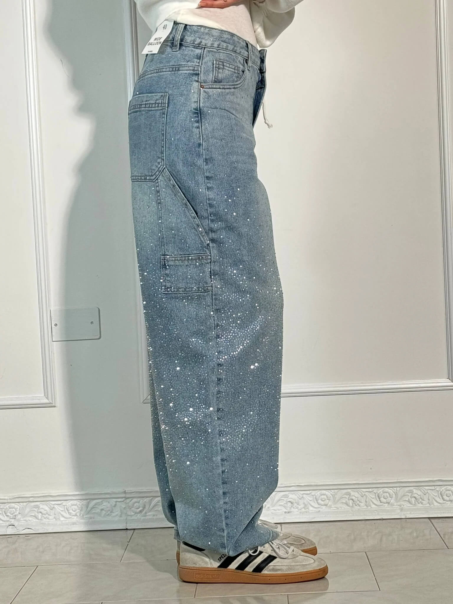 Balloon Carpenter Jeans – Crystal Shine Denim, Crazy Fit