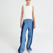 Joey Two-Tone Wide-Leg Jeans
