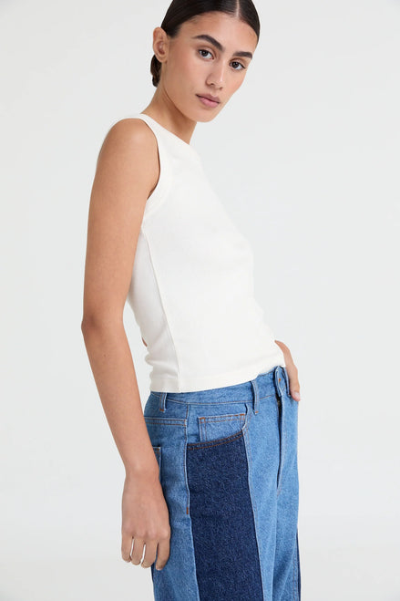 Joey Two-Tone Wide-Leg Jeans