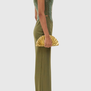 Laikla Fringe Sleeveless Top - Green