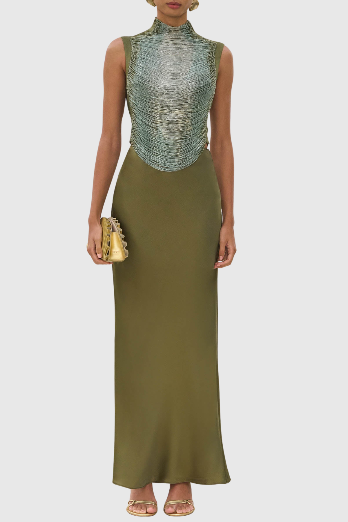Laikla Fringe Sleeveless Top - Green