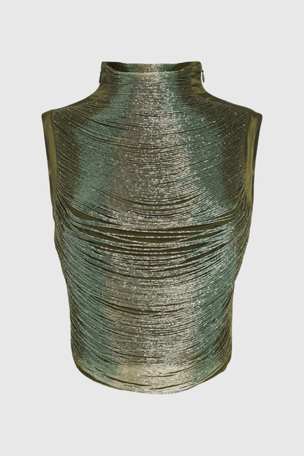 Laikla Fringe Sleeveless Top - Green