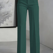 High-Waisted Straight-Leg Suit Pants
