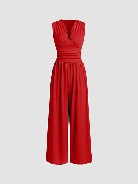 Charity Chic Sleeveless Wide-Leg Jumpsuit