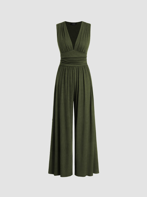Charity Chic Sleeveless Wide-Leg Jumpsuit