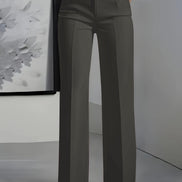 High-Waisted Straight-Leg Suit Pants