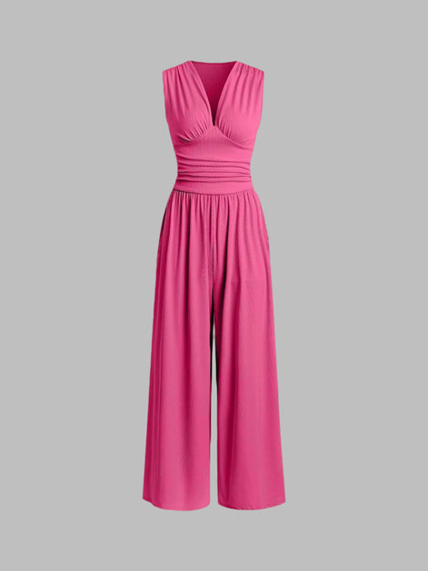Charity Chic Sleeveless Wide-Leg Jumpsuit